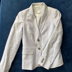 Blue linen blazer